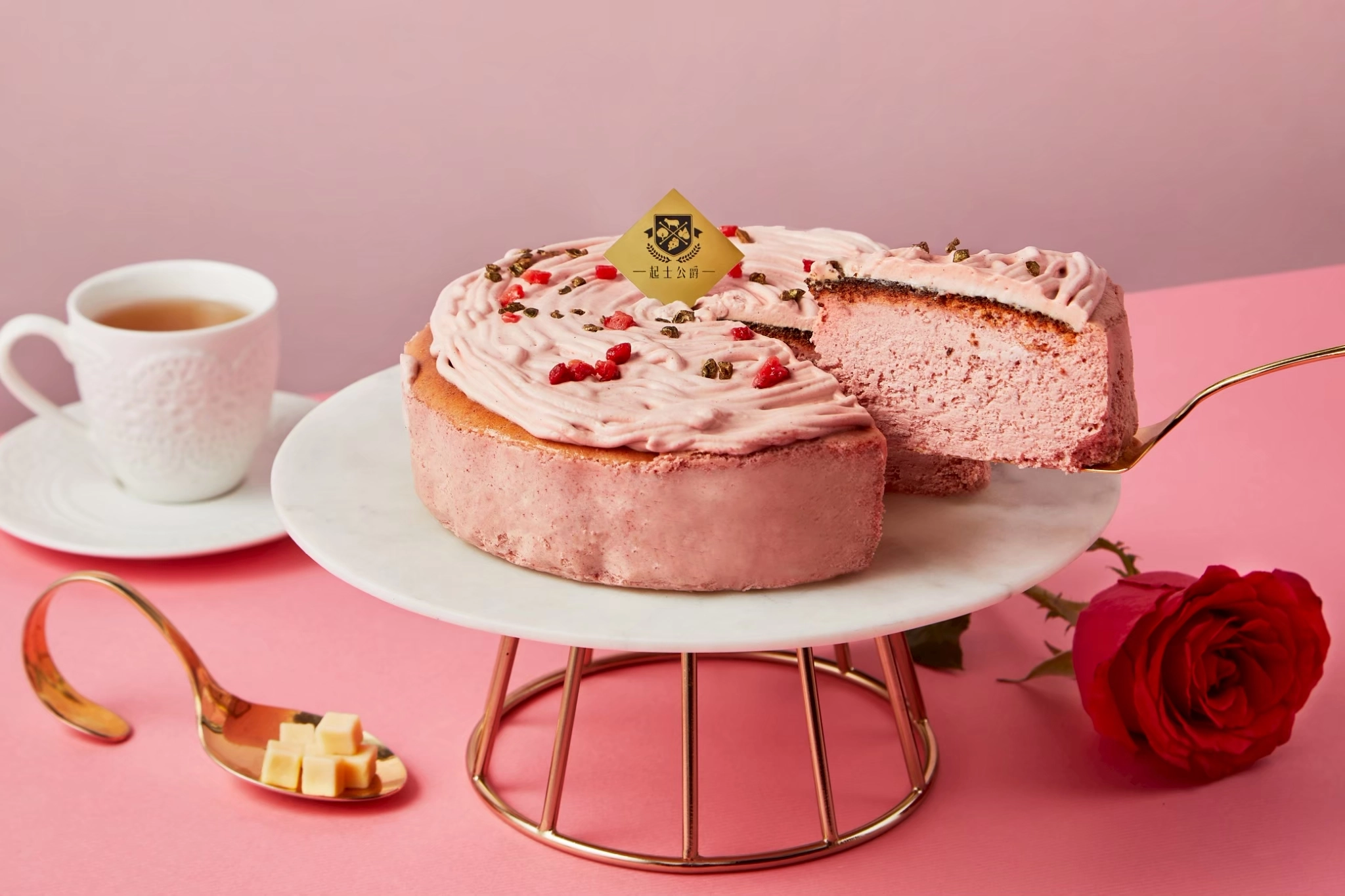 大花農場-有機玫瑰-起司蛋糕-乳酪蛋糕-起士蛋糕-母親節蛋糕-屏東九如-食用玫瑰